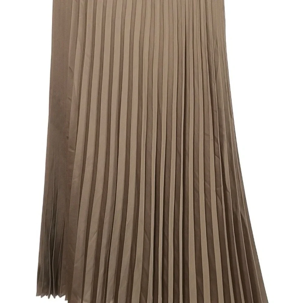 J crew NEW Gwyneth pleated slip skirt camel size Small $128 Lagenlook midi - Picture 3 of 3